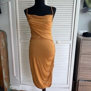 Burnt Yellow slip dress